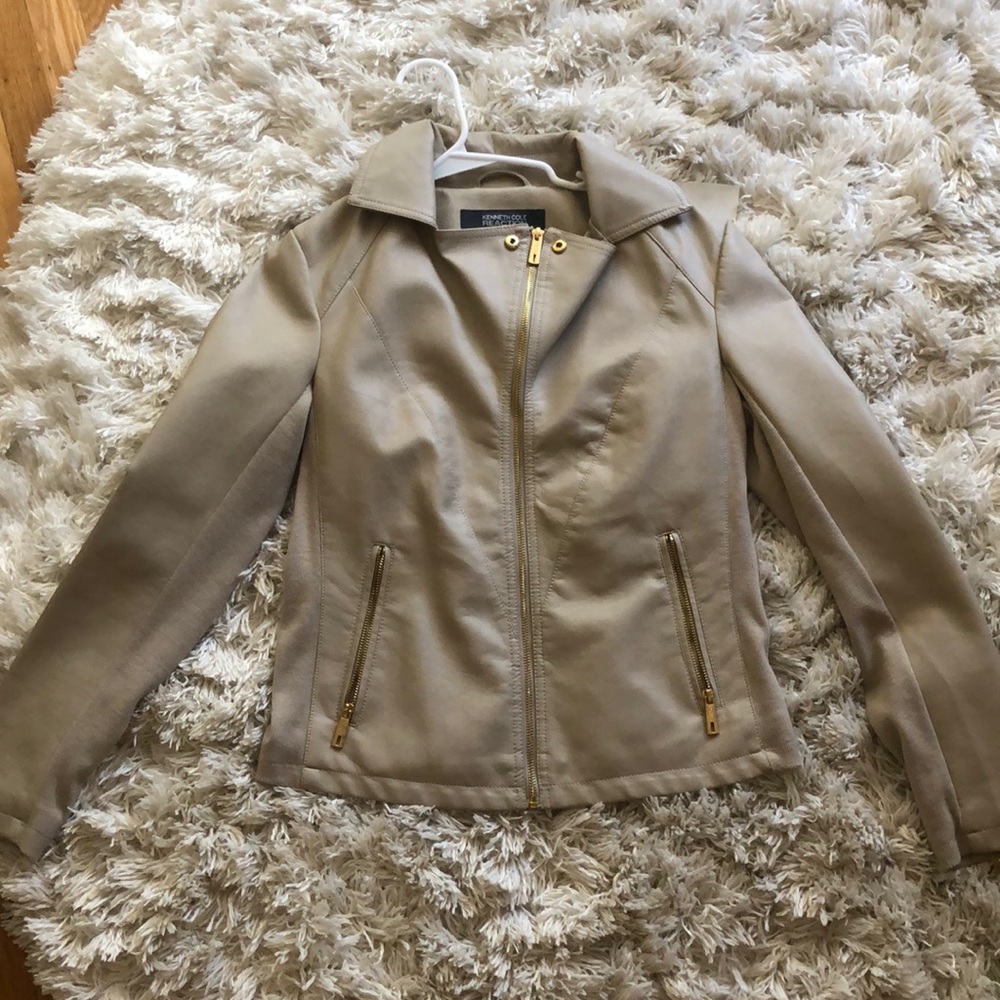 Kenneth Cole Reaction Light Tan Leather Jacket